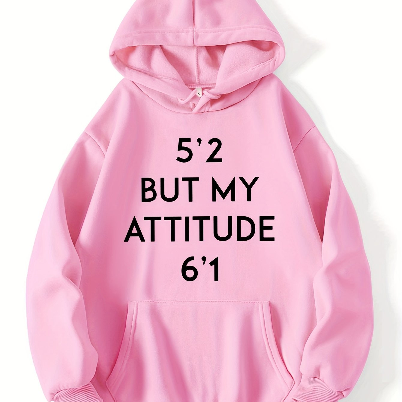Trendy Letter Print Womens Hoodie - Stylish Kangaroo Pocket & Adjustable Drawstring Hood - Comfortable Long Sleeve Sweatshirt for Casual Wear