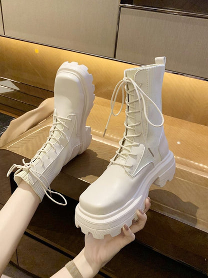 xiangtuibao Sexy Slim Women's Wedges Over The Knee Thick bottom High Heels Boots Autumn Winter Wear-resistant non-slip Boots Woman Boot
