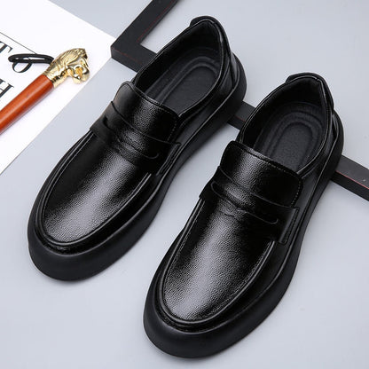 xiangtuibao New Trend Leather Shoes For Men Black Slip On Shoe Mens High Quality Loafers Shoes Man Comfortable Men Walking Driver Shoe