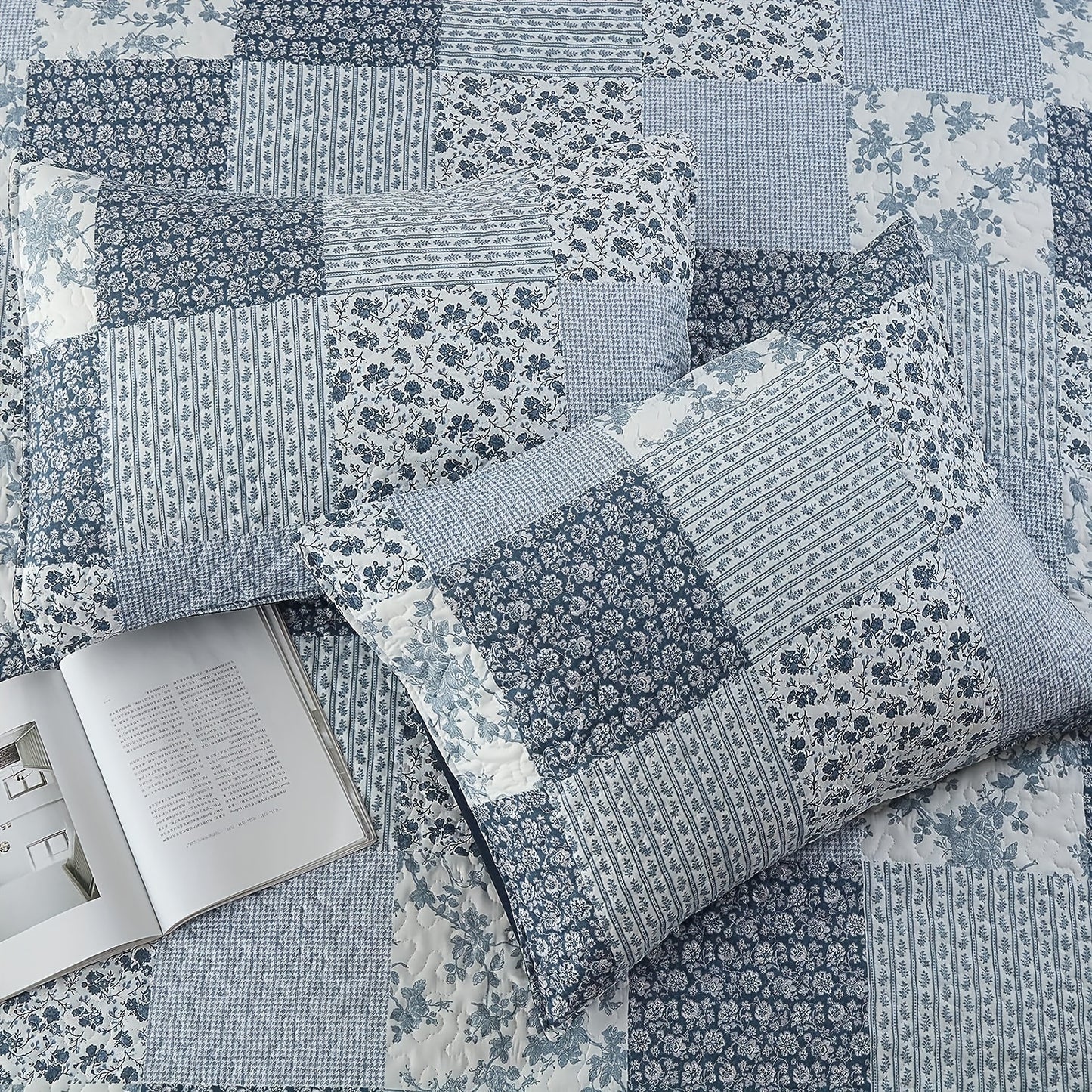 3pcs Luxury Floral Bedspread Set - Soft, Breathable, Comfortable, Elegant Stitching Pattern - Perfect for Bedroom, Dorm Room, and Guest Room