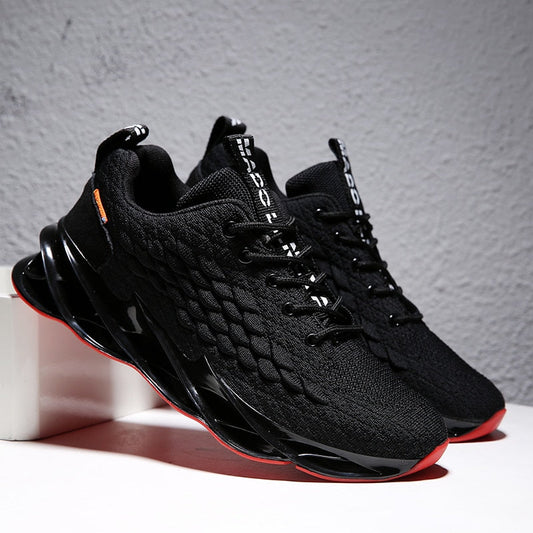 xiangtuibao New Cushioning Men Sneakers Hollow Soles Blade Running Shoes for Men Adult Sports Shoes Outdoor Athletic Training Jogging Shoes