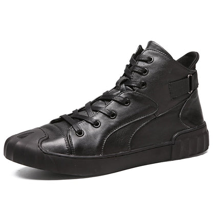 Autumn New Casual Shoes Mens Leather Flats Lace-Up Shoes Simple Stylish Male Shoes Large Sizes Oxford Shoes For Men %7395
