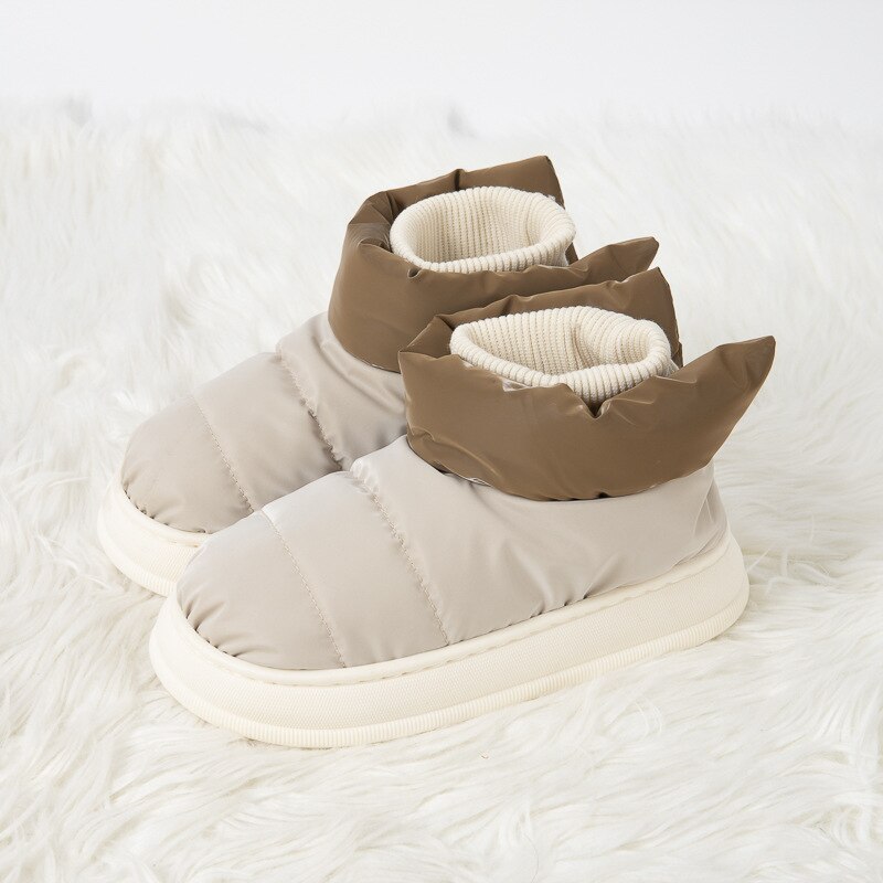 xiangtuibao Flat Heels Women's Shoes Winter Furry Female Ankle Boots Warm Cute Plush Platform Woman Snow Boot Waterproof Footwear