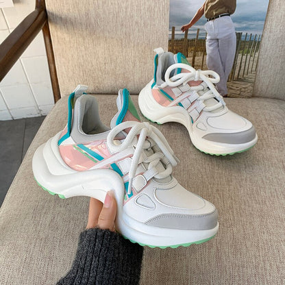 Summer Shoes Women  Brand Design Bling Sequined Women's Casual Shoes Fashion Female Chunky Sneakers Stylish Sport Shoes