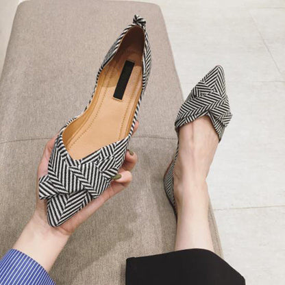 xiangtuibao  Fashion Flats for Women Shoes  Spring Summer Boat Shoes Pointed toe Casual Slip-on Shoes Elegant Ladies Footwear A1394