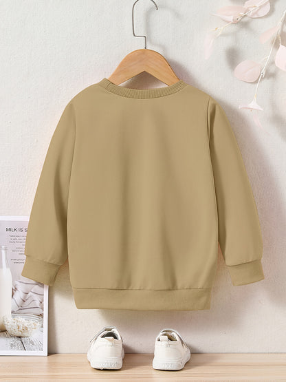 Boys Pure Cotton Cute Car Print Round Neck Comfortable Casual Long Sleeve Sweatshirt For Spring And Autumn And Winter Cozy & Versatile Sweatshirt Top For Indoors & Outdoors