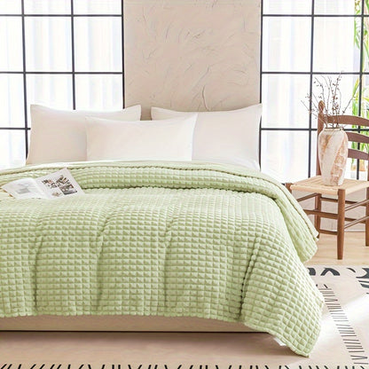 Contemporary Reversible Plaid Flannel Fleece Throw Blanket - Soft Skin-Friendly, All-Season, Machine Washable, Multipurpose, Pet Blanket - 100% Polyester, Woven, 1pc