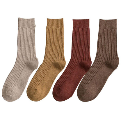 xiangtuibao Wool Socks Women Winter Warm 7 Pairs Pack 2022 New High Quality Harajuku Solid  Gifts Socks Stripe Casual Calcetines korea Sox H