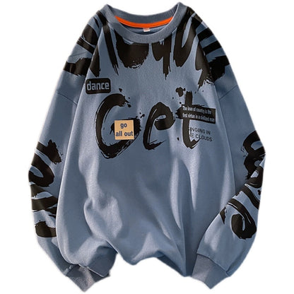 xiangtuibao Punk  Print Hip Hop Streetwear Sweatshirt Men'S Black White Hoodies Spring Autumn Casual Streetwear Clothes