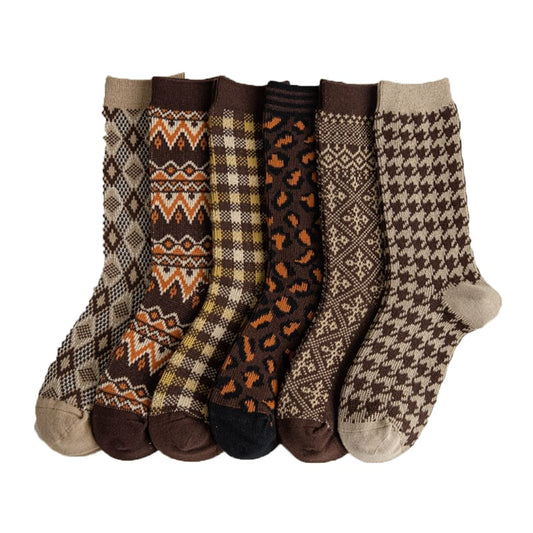 xiangtuibao New Winter Socks Women Leopard Print High Quality Long Cotton Socks Cute Korean Girl Style Streetwear Fashion Vrouw Socken