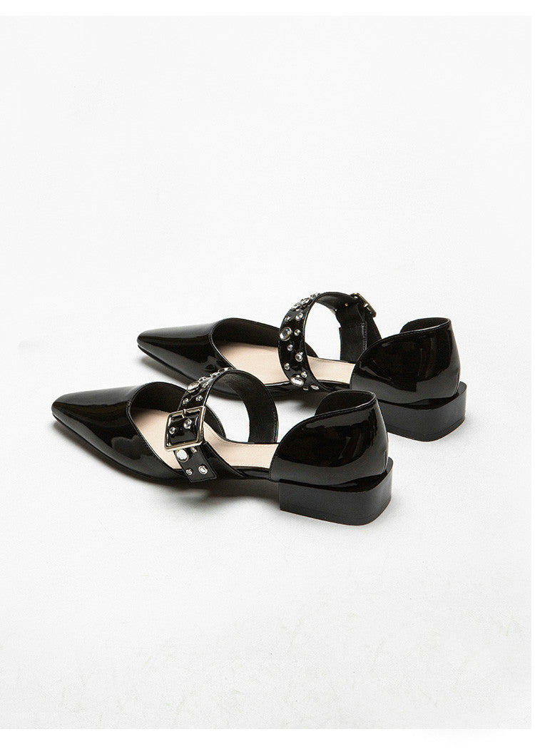 xiangtuibao Summer Crystal Diamond Bling Women Pumps Buckle Pointed Toe High Heels Spike High Heels Mules Slippers Party Shoes