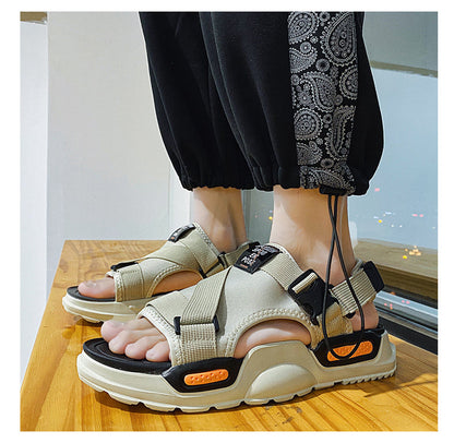 New Fashion Men Slippers Designer Slides Summer Beach Sandals Comfortable Non-slip Water Shoes Open Toe Sandal Side 39-45
