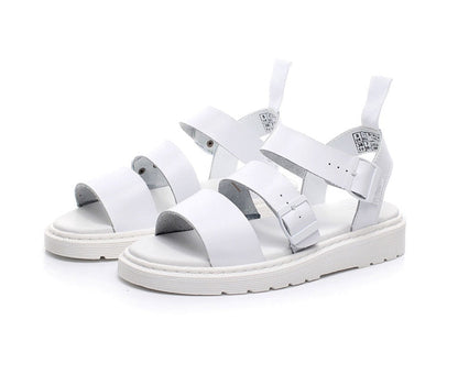 xiangtuibao Punk Style Women Gladiator Sandals Black Flat Shoes Woman Casual Thick Heel Beach Flats Sandalias Mujer Summer