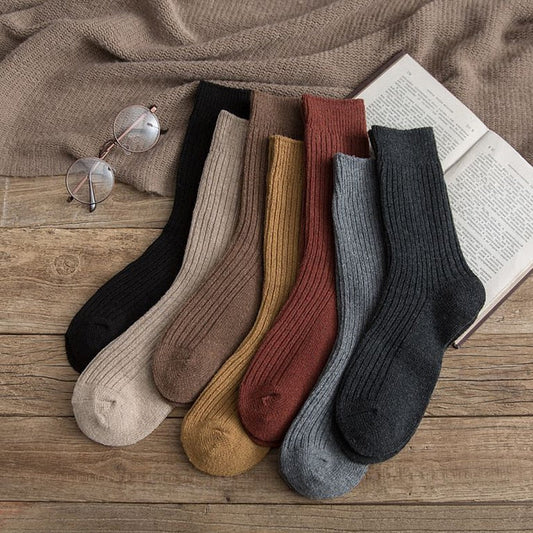 xiangtuibao Wool Socks Women Winter Warm 7 Pairs Pack 2022 New High Quality Harajuku Solid  Gifts Socks Stripe Casual Calcetines korea Sox H