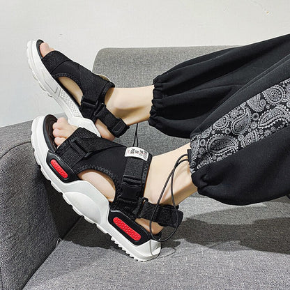 New Fashion Men Slippers Designer Slides Summer Beach Sandals Comfortable Non-slip Water Shoes Open Toe Sandal Side 39-45