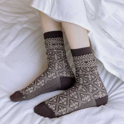 xiangtuibao New Winter Socks Women Leopard Print High Quality Long Cotton Socks Cute Korean Girl Style Streetwear Fashion Vrouw Socken