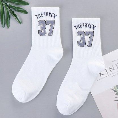 xiangtuibao Trends high quality fashion socks Man Women's sports Cotton basketball pattern happy  sales digital Pair socks