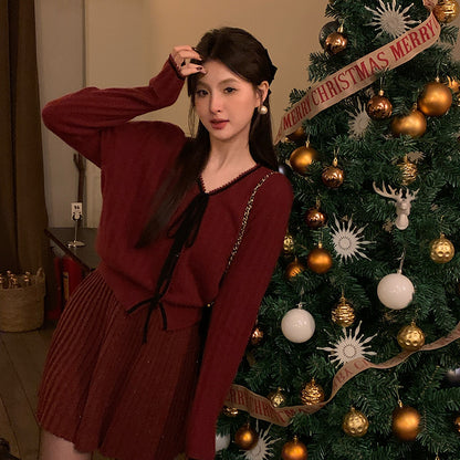 2025 popular winter new temperament versatile Australian wool bottoming shirt long-sleeved knitted sweater women's top 25198