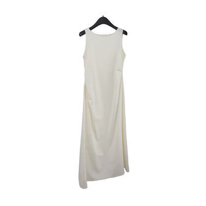 2025 THE MIND Tencel linen pleated vest skirt 2025 summer new high waist slim long skirt 023AX