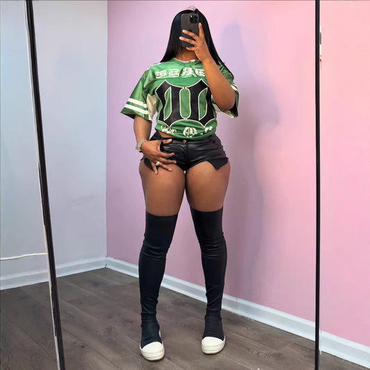 Popular,  summer new women's clothing New Popular trade fashion sexy trend letter printing round neck loose short sleeve wholesale