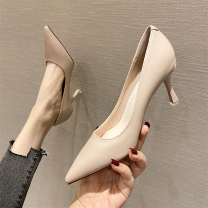 2025 775-15 2025 new thin heel pointed high heels women's simple commuting out high heels Internet celebrities same