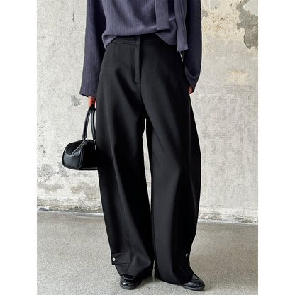 Luxi Japanese niche design loose and thin sickle pants women's  spring new high-waisted casual trousers 1850
