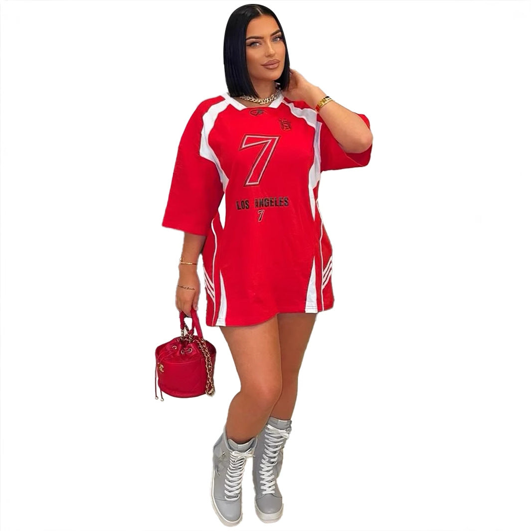 popular autumn new New  printed locomotive sports leisure style loose fashion trendy brand design dress