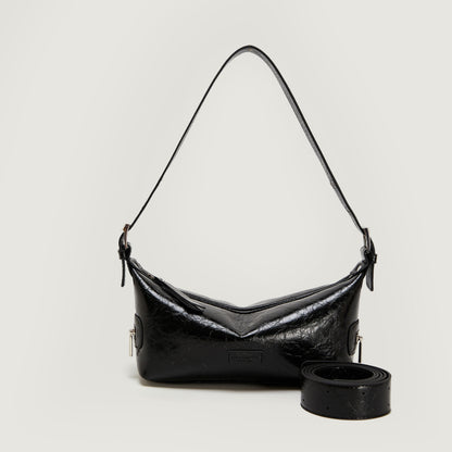 2025 Bag Autumn Women's popular New Burst Underarm Bag Fashion Versatile Premium Sense Crescent Bag Trend Women's Satchel