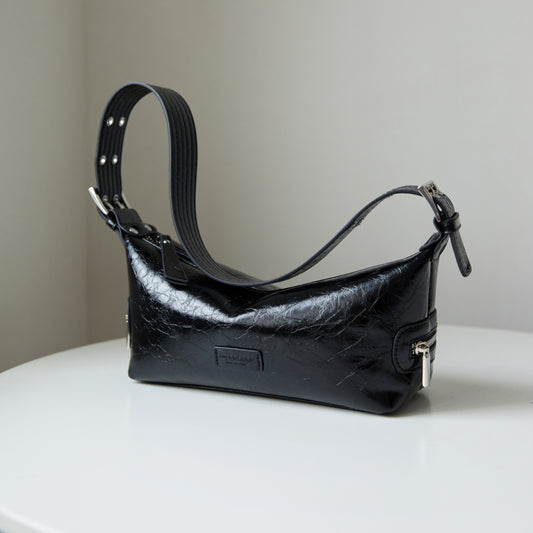 2025 Bag Autumn Women's popular New Burst Underarm Bag Fashion Versatile Premium Sense Crescent Bag Trend Women's Satchel