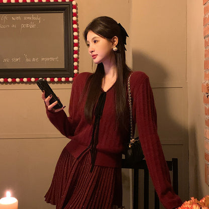 2025 popular winter new temperament versatile Australian wool bottoming shirt long-sleeved knitted sweater women's top 25198