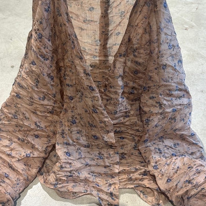 2025    24/7 SN56 Literary Versatile Shoulder Crew Neck Summer Sunscreen Solid Color Printed Ramie Cardigan