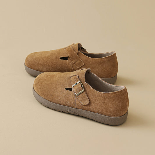 2025  All-inclusive Birkenstocks women's autumn thick-soled one-pedal Birkenstocks soft-soled Doudou shoes women's shoes