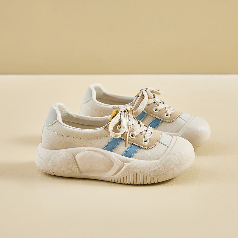 2025  spring little white shoes new Korean version ins female students height increase platform sports board shoes casual shoes KT2682