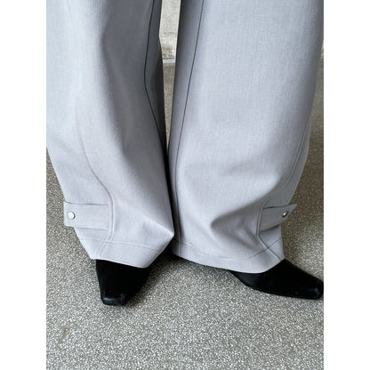 Luxi Japanese niche design loose and thin sickle pants women's  spring new high-waisted casual trousers 1850