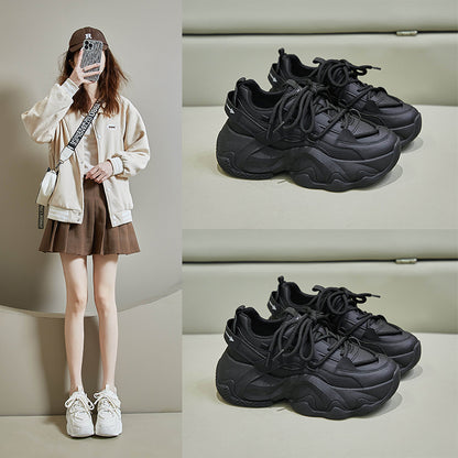 2025  ins Korean version of the new dad shoes for women  spring student sports running shoes casual thick sole height increase FB3306
