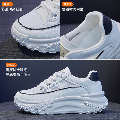 2025  Korean version of summer new dad women's shoes ins tide student breathable sports shoes thick sole heightening casual Q009