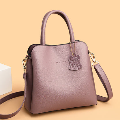 2025 Handbag spring fashionable simple bag multi-compartment large-capacity women's tote bag Korean version of the new commuter satchel