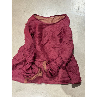 2025  24/1 SN08 literary and retro ramie spliced pullover