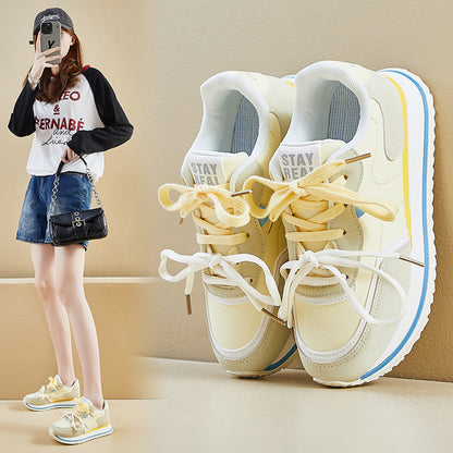 2025  ins Korean version of Forrest Gump shoes women's tide  spring new height increase student running sports casual shoes street shot K1102