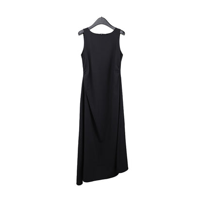2025 THE MIND Tencel linen pleated vest skirt 2025 summer new high waist slim long skirt 023AX