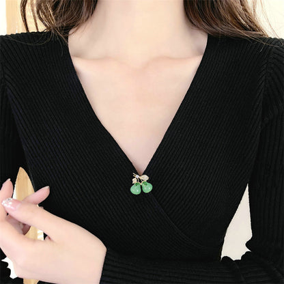 2025 popular new national style temperament gourd brooch light luxury antique corsage women's multi-functional fixed suit pin accessories