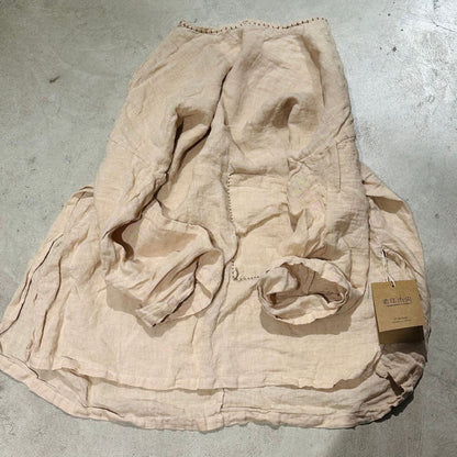 2025  25/2SN142 Flax hand-stitched pullover retro medium robe