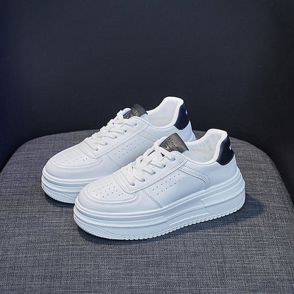 2025  Little white shoes women's  spring new versatile student board shoes women's ins Korean version platform casual shoes women's MX8802