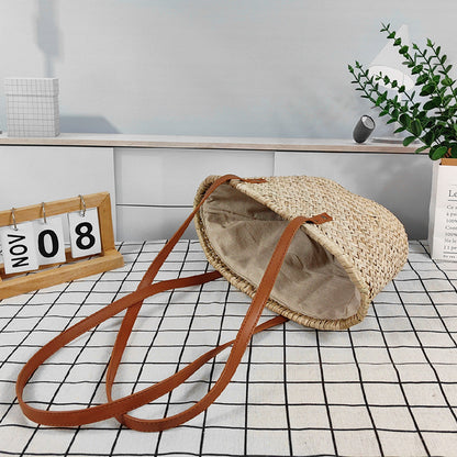 XIANGTUIBAO Straw Bag Ins Style Hand-Woven Large Capacity Hand Holding Crossbody Seaside Vacation Beach Bag Cross-Border One Piece Dropshipping