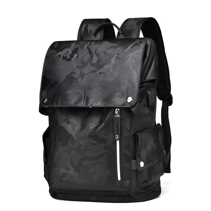 2025 Men's backpack Fashion trend Personalized computer backpack Large capacity USB port Korean version Student backpack
