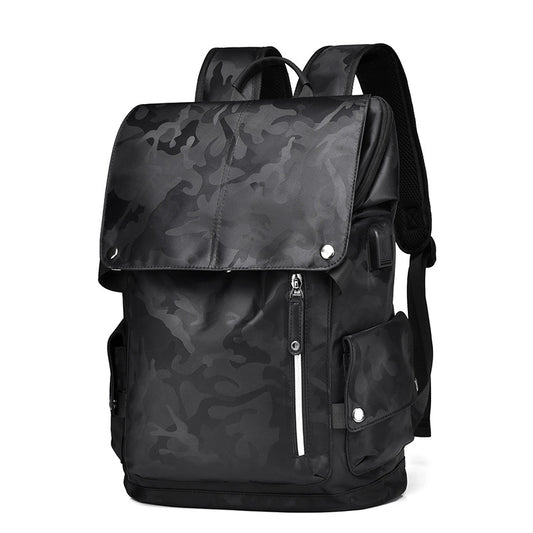 2025 Men's backpack Fashion trend Personalized computer backpack Large capacity USB port Korean version Student backpack