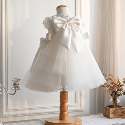 Xiangtuibao Baby Girl's Lace Princess Dress Dress Tulle Tutu Children's Flower Girl's Birthday Piano Performance Dress Spring