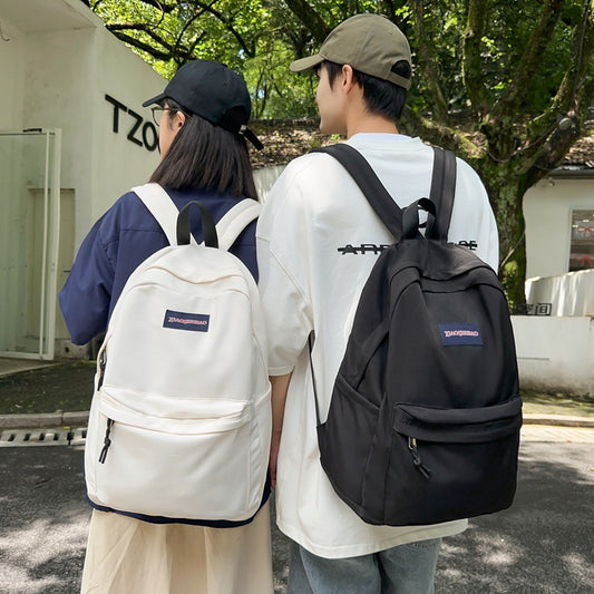 2025 Backpack Men's and Women's Trend Fashion Student Computer Backpack Korean Version Simple Versatile College Style Leisure Travel Backpack