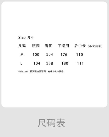 Luxi niche design street style tooling strap skirt women's spring 25 new casual loose high waist long dress 8717