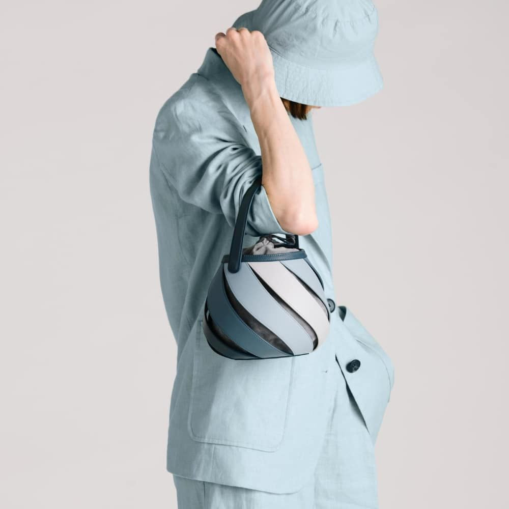 XIANGTUIBAO Round Contrast Color Portable Messenger Bag Hand Bags Cross-Border Niche Shoulder Bag Diamond Quilted Stitching Bucket Bag
